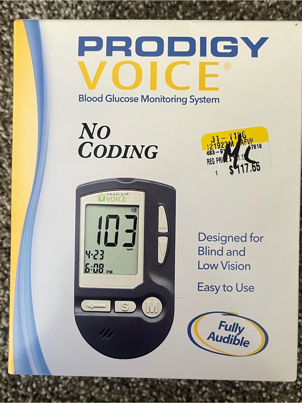 Brand new in sealed box Voice Blood Glucose monitoring system fully audible.